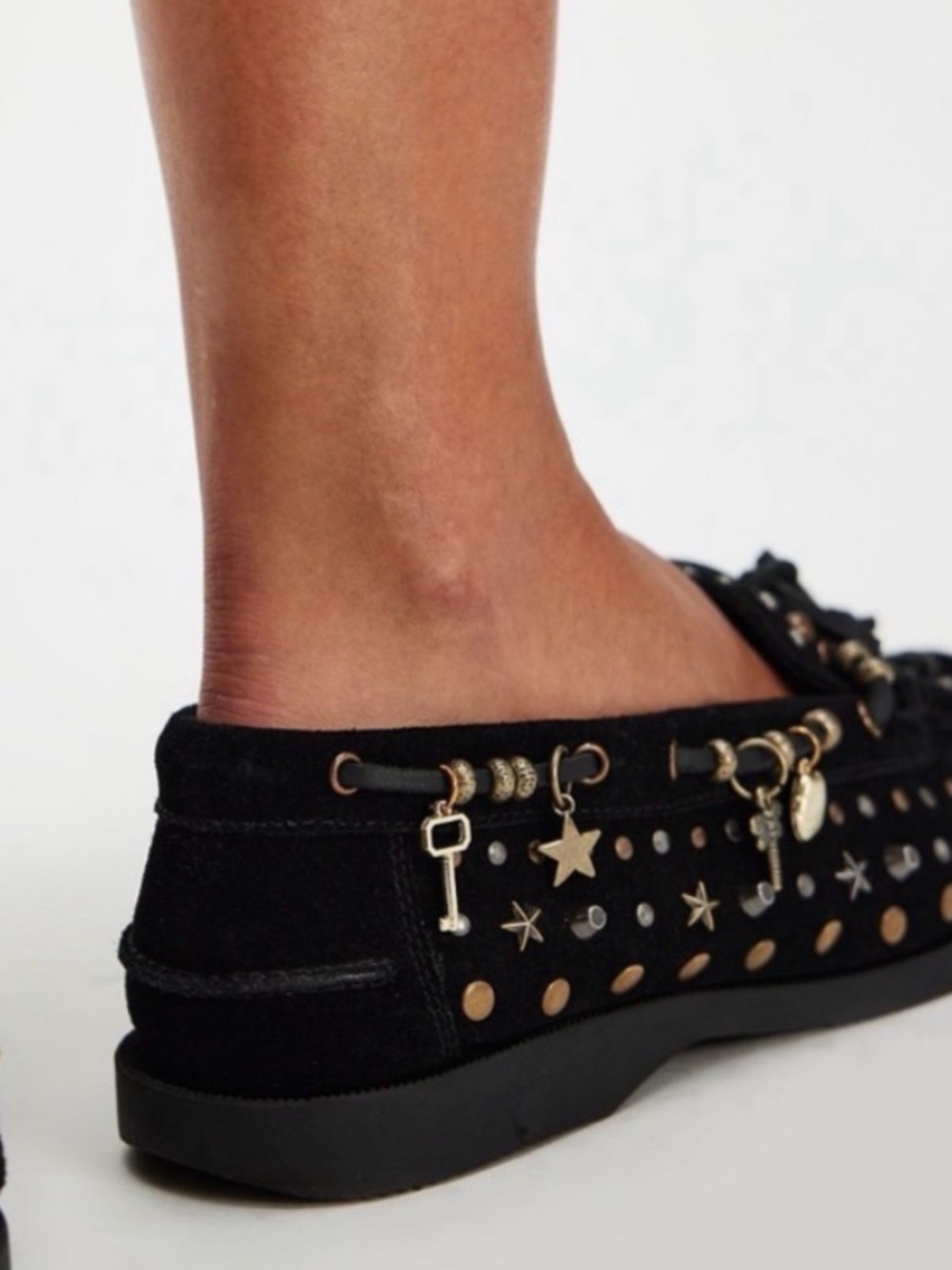 Free People Stargazer Studded Boat Shoes NEW - Picture 2 of 2